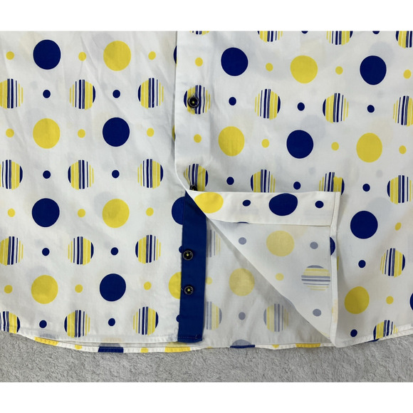 Axxess Mens 3XL Collared Long Sleeve Contemporary Geometric Modern Luxury Shirt - Picture 8 of 16